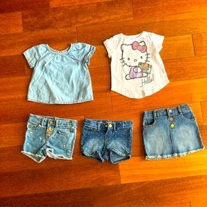 Toddler Denim Bundle with a Hello Kitty Shirt